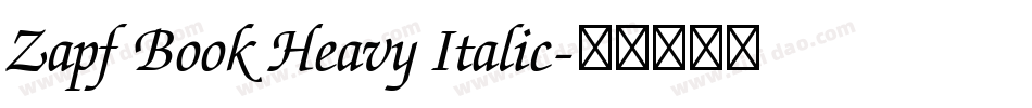 Zapf Book Heavy Italic字体转换